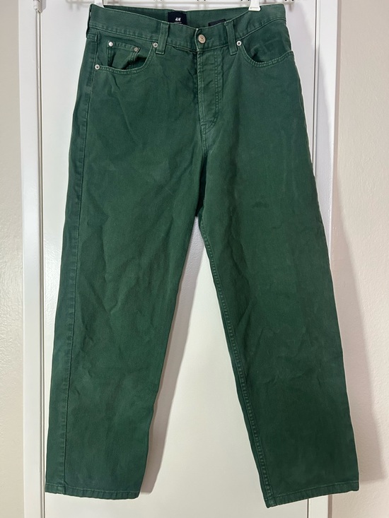 H&M Other - H&M Dark Green Straight-Leg Jeans